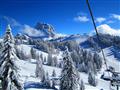Překrásné výhledy na jezero Alleghe i panorama Dolomit Vás oslní při lyžování