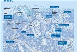 Dachstein West Ski Area skimapa