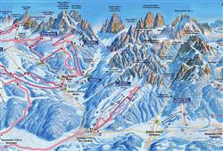 Giro delle Cime = propojený okruh 34 k sjezdovek na několika vrcholech